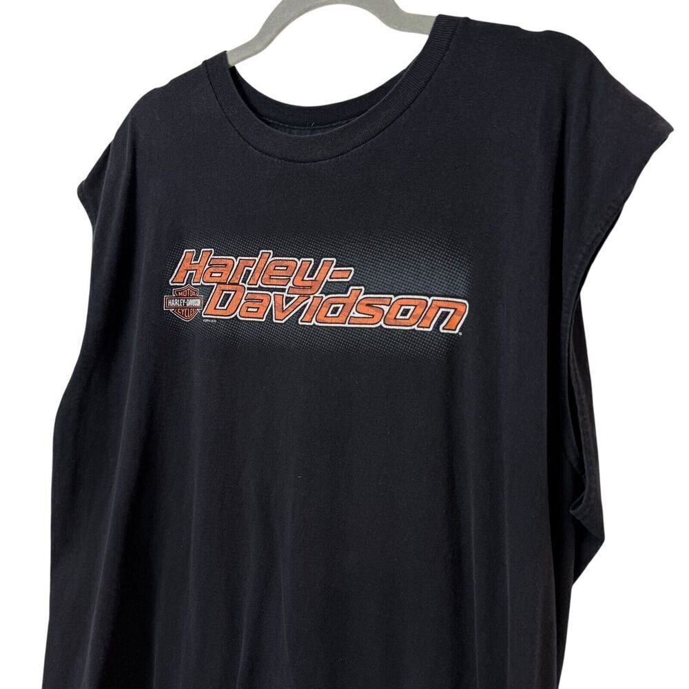 Harley Davidson Shirt Mens Extra Large Muscle Tank Flames McGuire Contra Costa - Picture 2 of 7